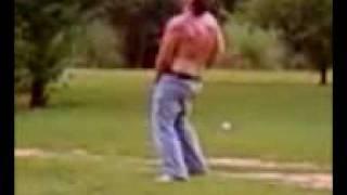 redneck puts out fire with Super Goober  / old man jackin off