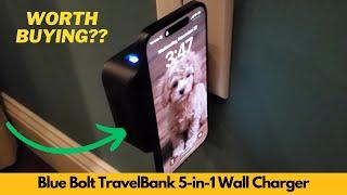 Blue Bolt TravelBank 5 in 1 Wall Charger with Wireless Charging Pad and Power Bank