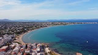 Artemida from above with drone Αρτέμιδα - Λούτσα (4K Video)