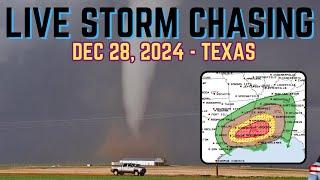  LIVE Tornado Chasing - TEXAS 12/28/2024