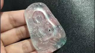 翡翠直播， 缅甸翡翠珠宝成品【义昌丰公司】翡翠玻璃种观音，收藏级精品，精工雕刻，种水荧光胶感都是一流品质，不可多得的美物，