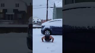 My brother is doing the #PushUpChallenge, but with a twist...he's doing it in the SNOW! ️