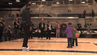 2010: LeBron James playing basketball with Bronny & Bryce 