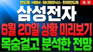 [삼성전자 SK하이닉스 한미반도체 주가전망]6월 20일 금요일 주가전망 금일 음봉캔들 나온 결정적 이유와 삼성전자 대응전략