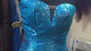 BLUE GELE TRANSFORMS INTO A MINI DRESS