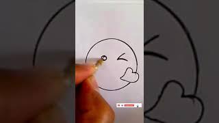 HOW TO DRAW A KISS EMOJI | Learn the Art of Easy Drawing: Step-by-Step Guide