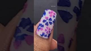 Stenciler sticker double shade flower nails  art design #trending #nailsart #viral#shorts