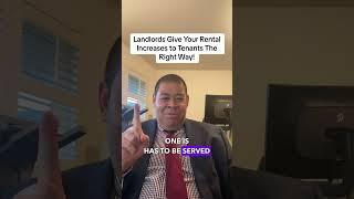 Landlords Give Your Rental Increases to Tenants The Right Way!