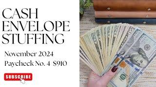 How to Save Money | Cash Envelope Stuffing | November 2024 | $910 | Debt Free Journey | Budgeting