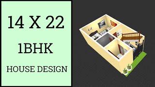 14 x 22 House Plan ll 308 Sqft Ghar Ka Naksha ll 14 x 22 Home Design ll 14 x 22 Ghar Ka Naksha