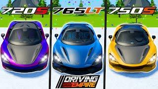 McLaren 720 VS 765 VS 750 In Driving Empire!