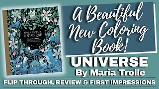 A BEAUTIFUL NEW COLORING BOOK | MARIA TROLLE UNIVERSE (US) | Coloring Book Flip Through & Review