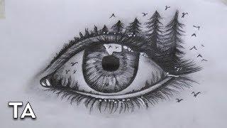 How to Draw Realistic Eye | for beginners | Tuba Arts