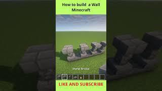 How to build a simple wall. #minecraft #minecraftwall #fencedesign #minecrafthowtobuild