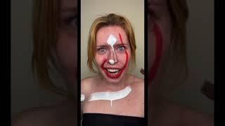 CREEPY PENNYWISE MAKEUP TRANSFORMATION!| hollymurraymakeup #shorts