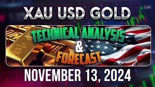 Latest XAUUSD (GOLD) Forecast and Technical Analysis for November 13, 2024