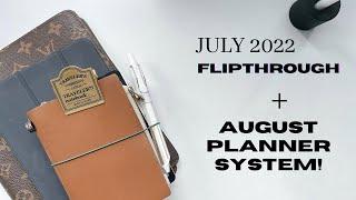 July 2022 Planner Flipthrough and August Planner System