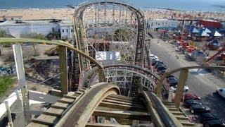 Cyclone front seat on-ride HD POV Luna Park Coney Island NYC