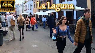 TENERIFE | La Laguna Downtown [Many people at Christmas  - Dec 2021] | Walking Tour [4K]