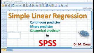 Simple Linear regression continuous binary categorical predictor in SPSS