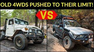 OLD 4WD CHALLENGE - huge rock steps, winching chaos, and RIDICULOUS beach camping!