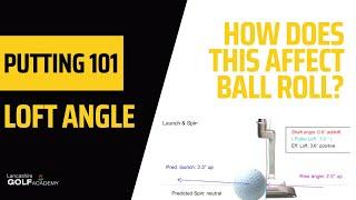 Putter loft and how this affects ball roll