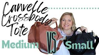 Canvelle Small VS Medium Crossbody Tote Comparison