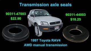 Axle seal replacement 1997 RAV4 manual transmission (episode 18)