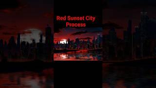 Full drawing process of my 'Red Sunset City' Art #digitalart #tutorial #speedpaint #sidb #krita