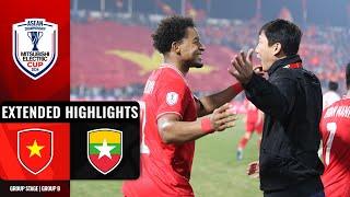  Vietnam vs Myanmar  (ASEAN Mitsubishi Electric Cup 2024: Group Stage Extended Highlights)