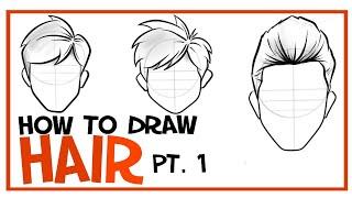 How To Draw Hair For Men & Boys: CARTOONING 101 #8