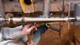 Making a Celtic Symbol Wooden Wand on the lathe