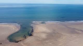 Holy Island Causeway, so how far does the tide go out.