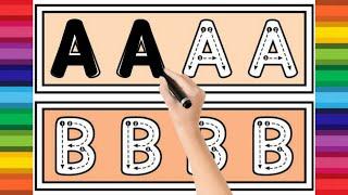 Learn how to write alphabet with Happy brain kids learning | learn to write ABC