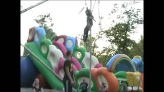 Прыжки на батуте "РОГАТКА". Jumping on a trampoline "SLINGSHOT"