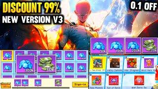 OPM: THE STRONGEST UR ERA V3 ENG - 1200K DM , UR HERO , $50K FUND , 1500 TICKET GACHA