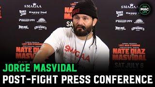 Jorge Masvidal on Nate Diaz loss: “8 rounds to 2 is f*****g nuts” | Post Fight Press Conference.