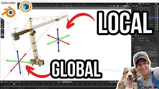 How to Use GLOBAL vs. LOCAL Transforms in Blender!