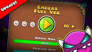 「」 EMBERS FULL VERSION! (UPDATE) [4K, 60fps] || Geometry Dash World