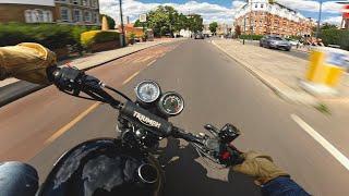 Sunny Weekday Ride | TRIUMPH SCRAMBLER 900 | RAW SOUND [4K]