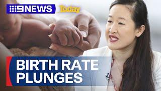 One in six couples experiencing fertility issues as birth rate plummets | 9 News Australia