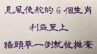 老人言：見風使舵的6個生肖，利益至上，牆頭草一倒就被拋棄 #人生感悟 #国学智慧 #老人言 #硬笔书法 #中国語 #书法 #中國書法 #老人 #傳統文化