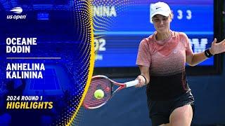 Oceane Dodin vs. Anhelina Kalinina Highlights | 2024 US Open Round 1