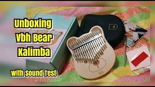 Unboxing Vbh Bear Kalimba & Sound Test || My 8th Kalimba