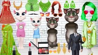 Four Talking Tom Billu Dulha Dulhan ki Shaadi ka funny video || Billu wedding dress part 08