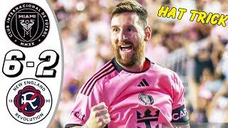 Messi Hattrick  Inter Miami vs New England 6-2 Resumen y Goles 2024