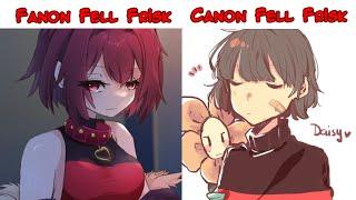 Fanon UnderFell Frisk Vs Canon UnderFell Frisk