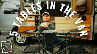 5 TABLES In the VAN ( diy Lagun Table )  // VAN LIFE