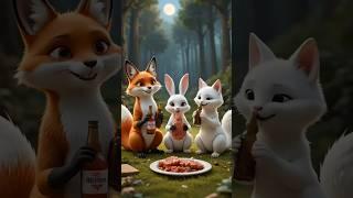Fox's Goat Feast: Hilarious Aftermath!  | Funny 3D Animation | #cuteanimals  #AnimalComedy