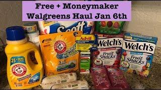 Walgreens Extreme Couponing Haul| Jan 6th| Free + Over a $5 Money Maker